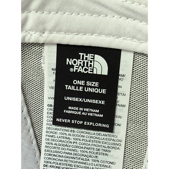 The North Face Mesh Trucker Snapback Hat Outdoors Embroidered Gray White EUC - Picture 6 of 10